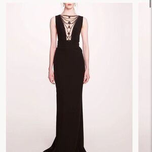 Marchesa Notte Black Evening Gown